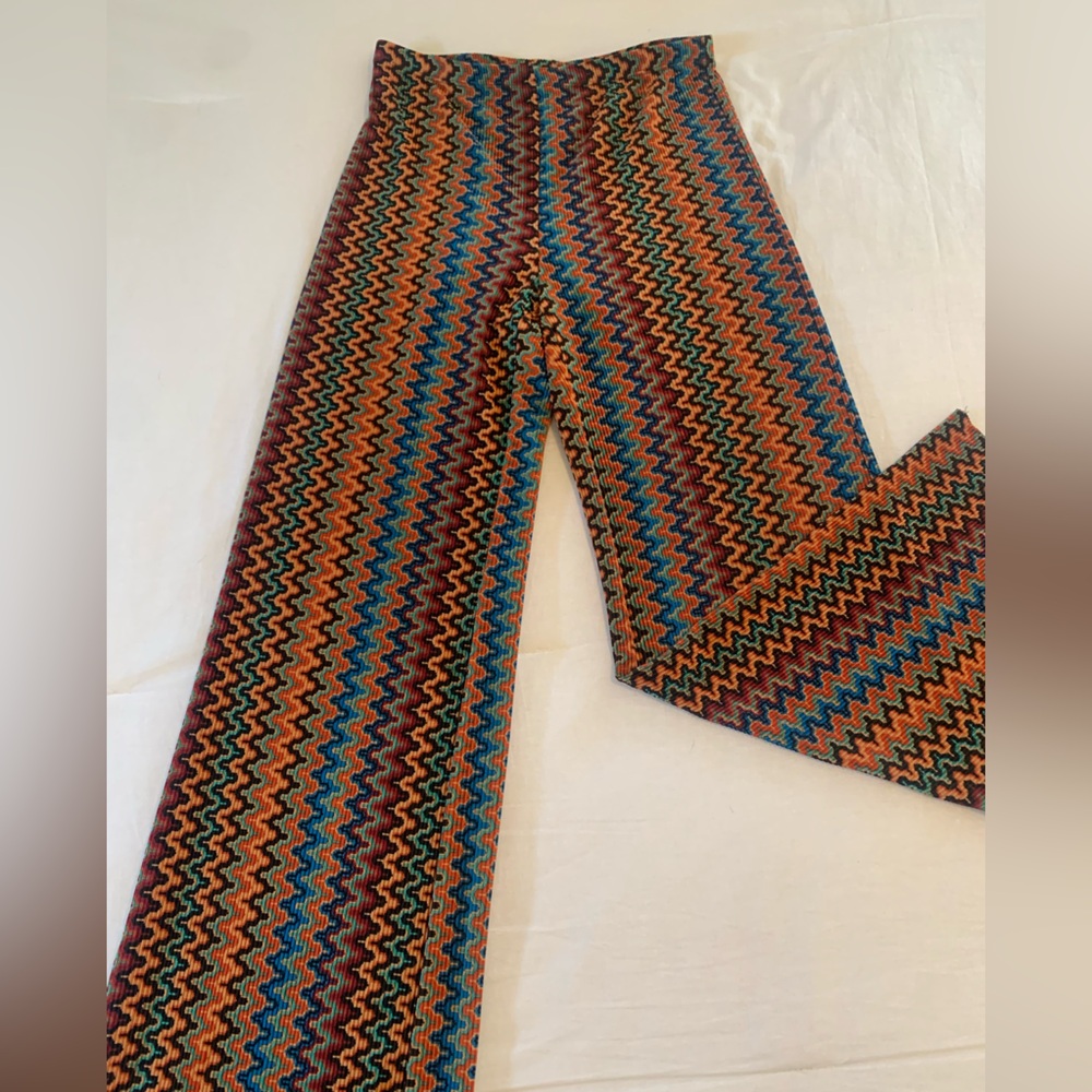 Coco Bianco Multicolor Zigzag Flared Pants
